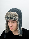 Шапка CHRISTYS арт. TRAPPER csk100429 (синий / черный)